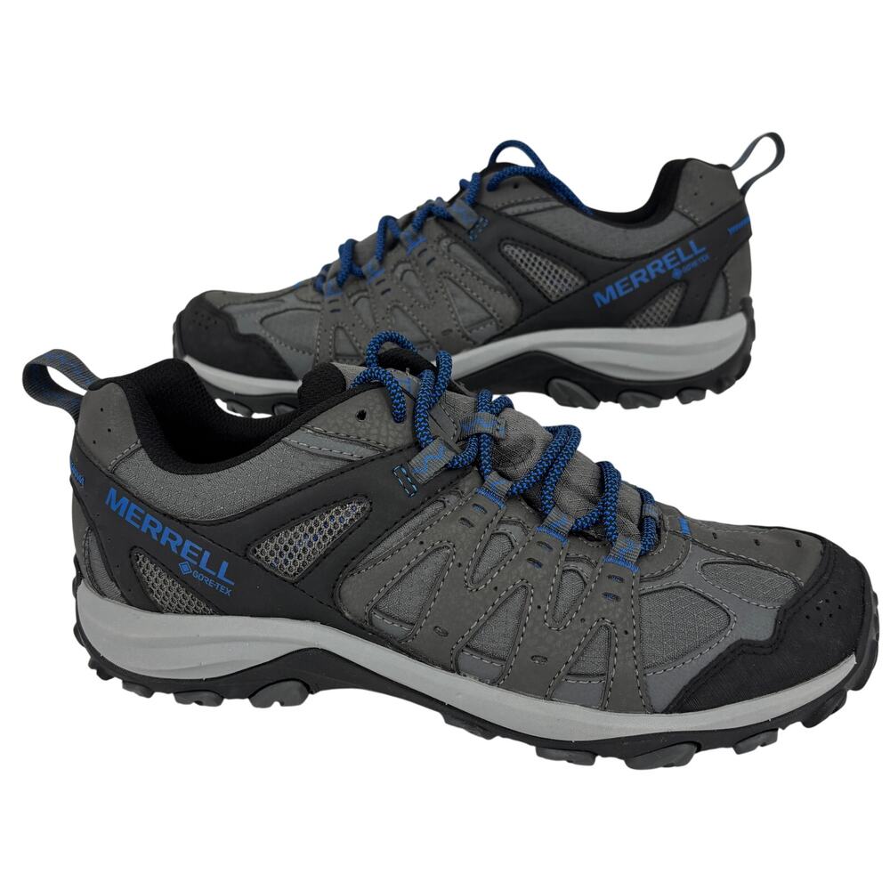 Merrell Hiking Sneaker Mens Size 9 Gray Leather Lace Up Athletic Trail Casual